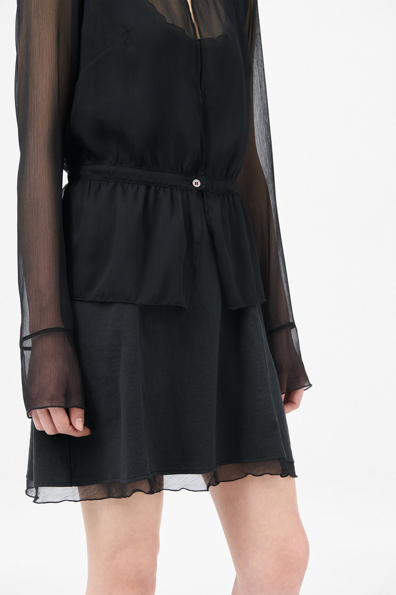 Our Legacy Waist Blouse Crinkle Black Veil Poly 6