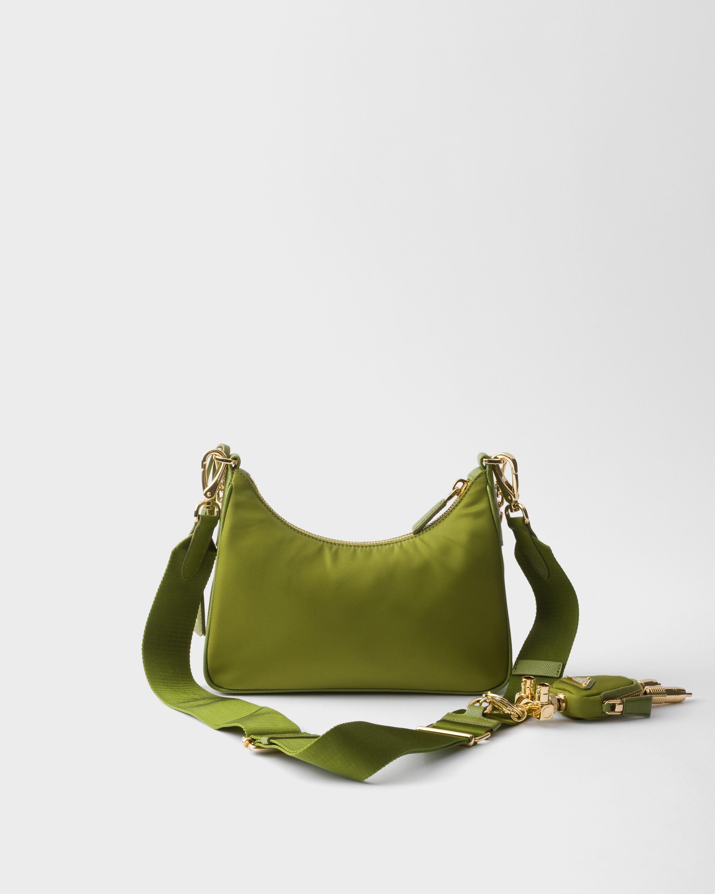 Prada Re-Edition 2005 Re-Nylon and Saffiano leather bag with charm - 3