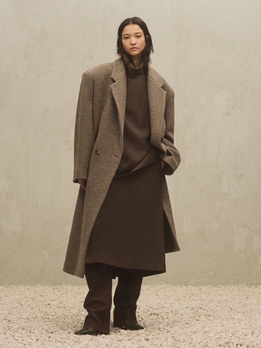 Boiled Wool Relaxed Overcoat - 2