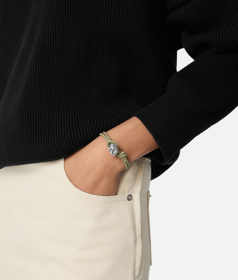 Bottega Veneta Knot Leather Bracelet outlook