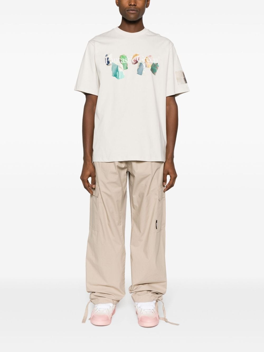 straight-leg cotton cargo trousers - 2