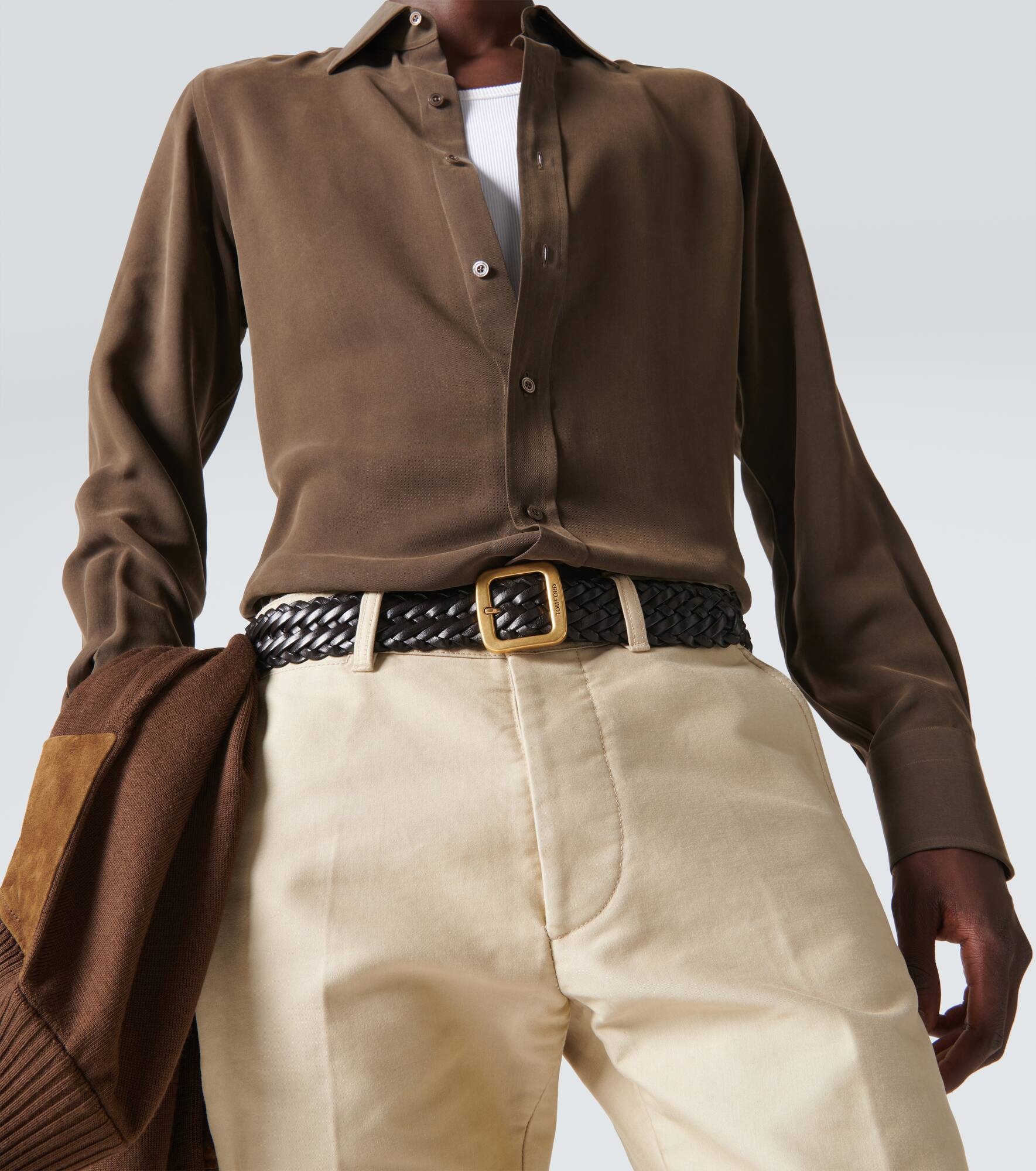 Woven leather belt - 3