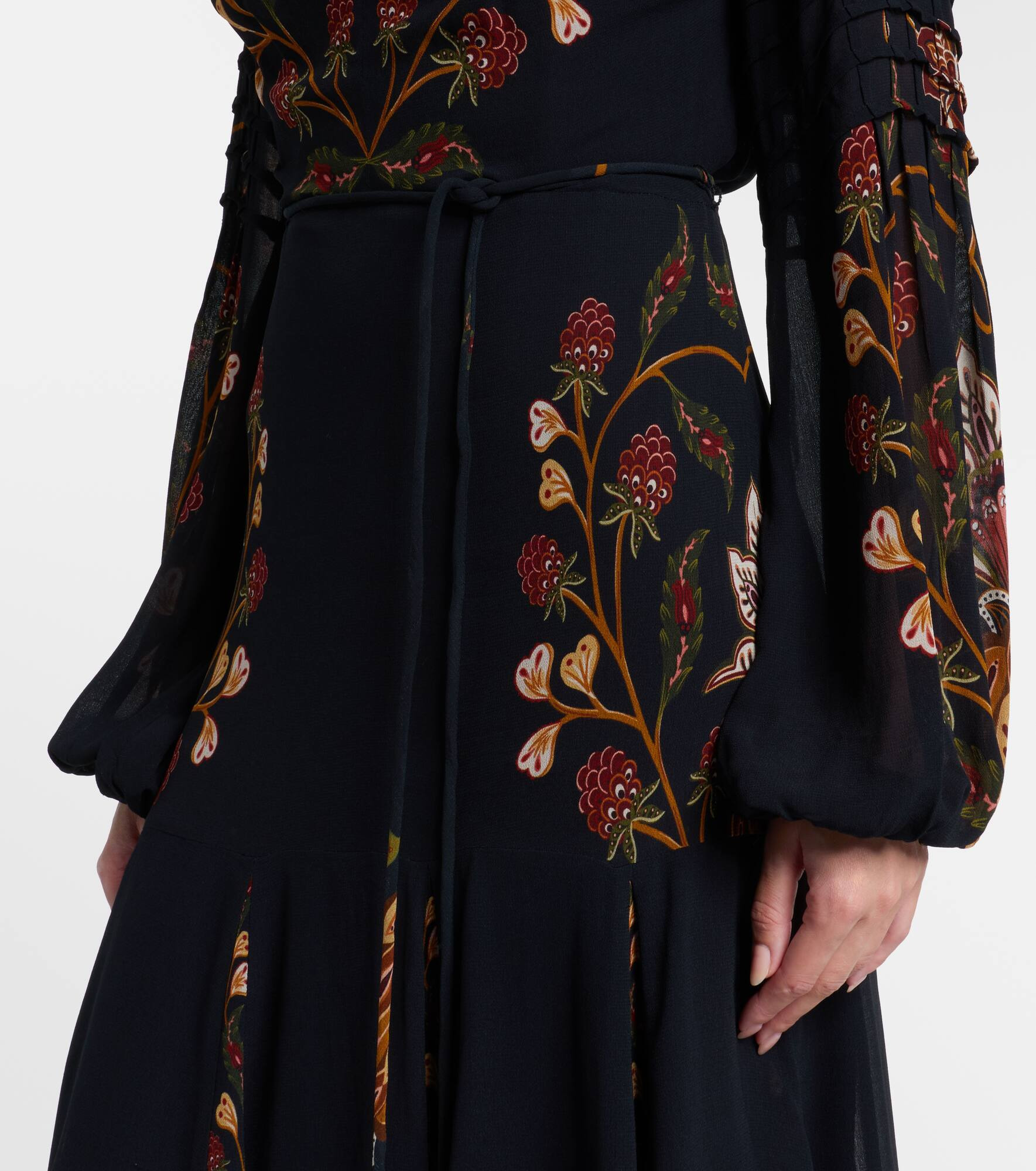 Cutout floral midi dress - 5