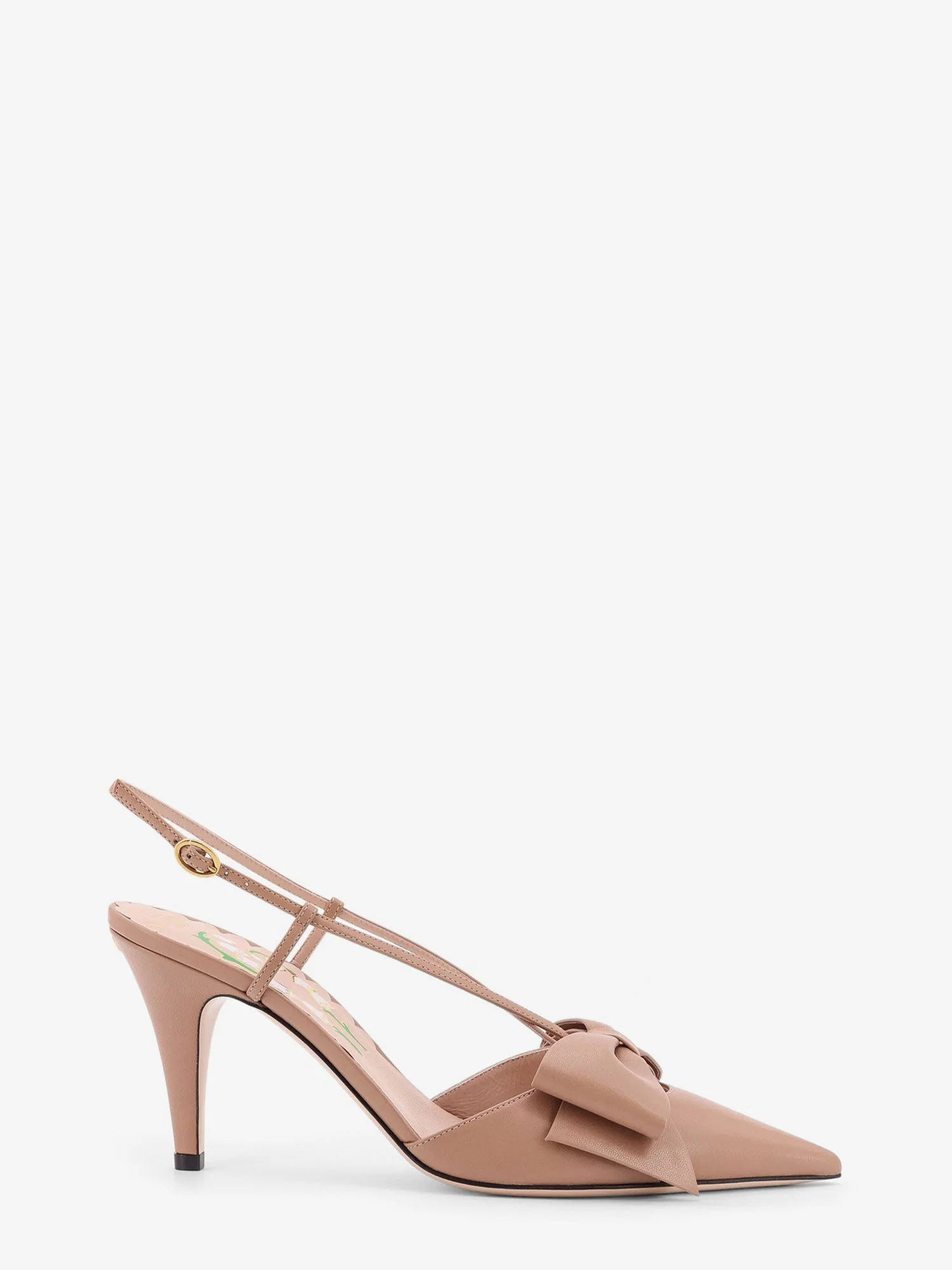 Valentino Garavani Bowow Leather Decolleté Slingback - 1
