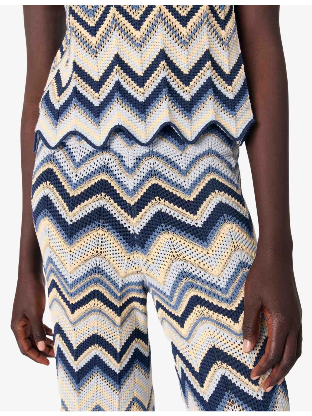 Zig-Zag Crochet Knitted Trousers - 3