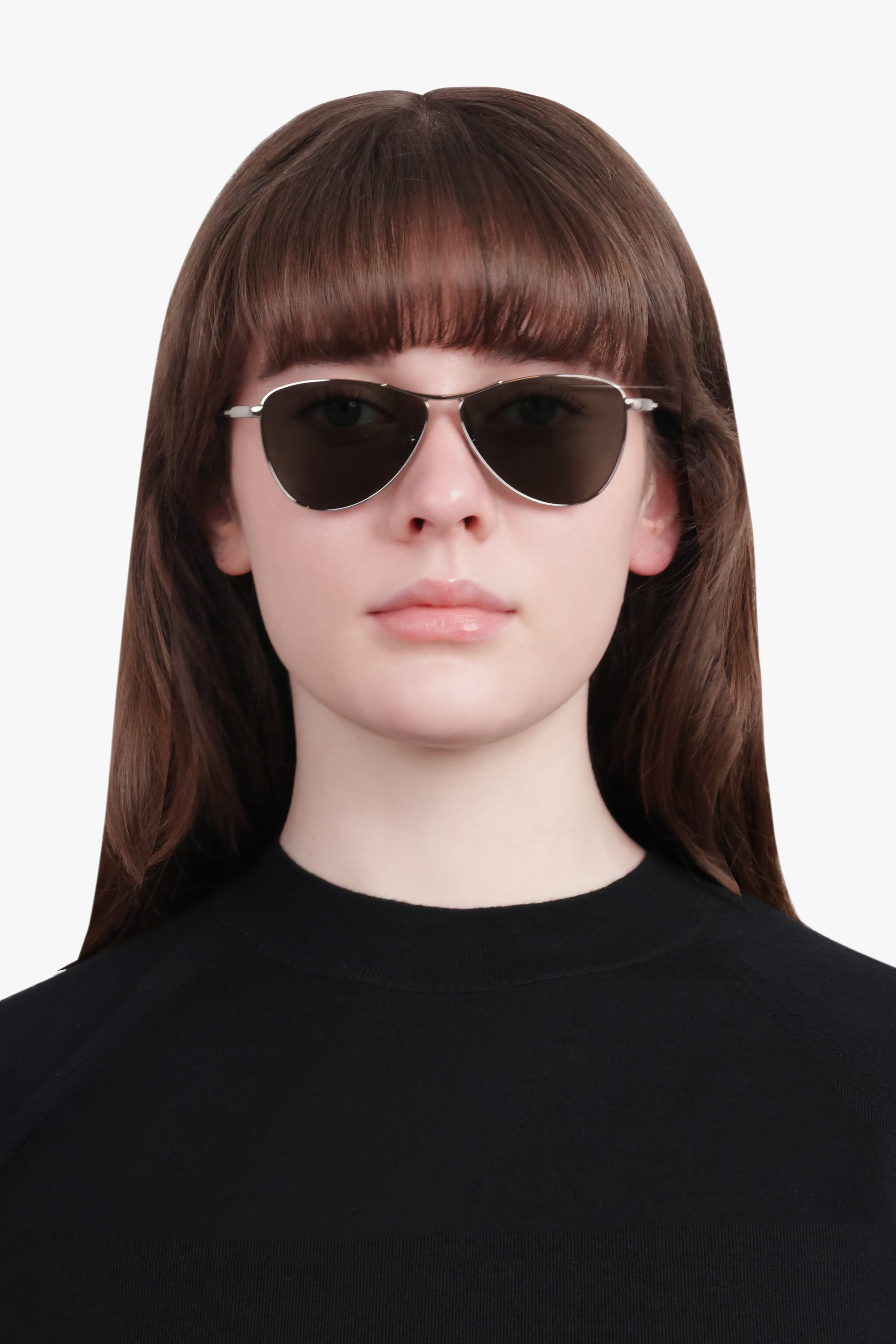 SL 831 ANGLED AVIATOR SUNGLASSES | BLACK/GOLD - 4