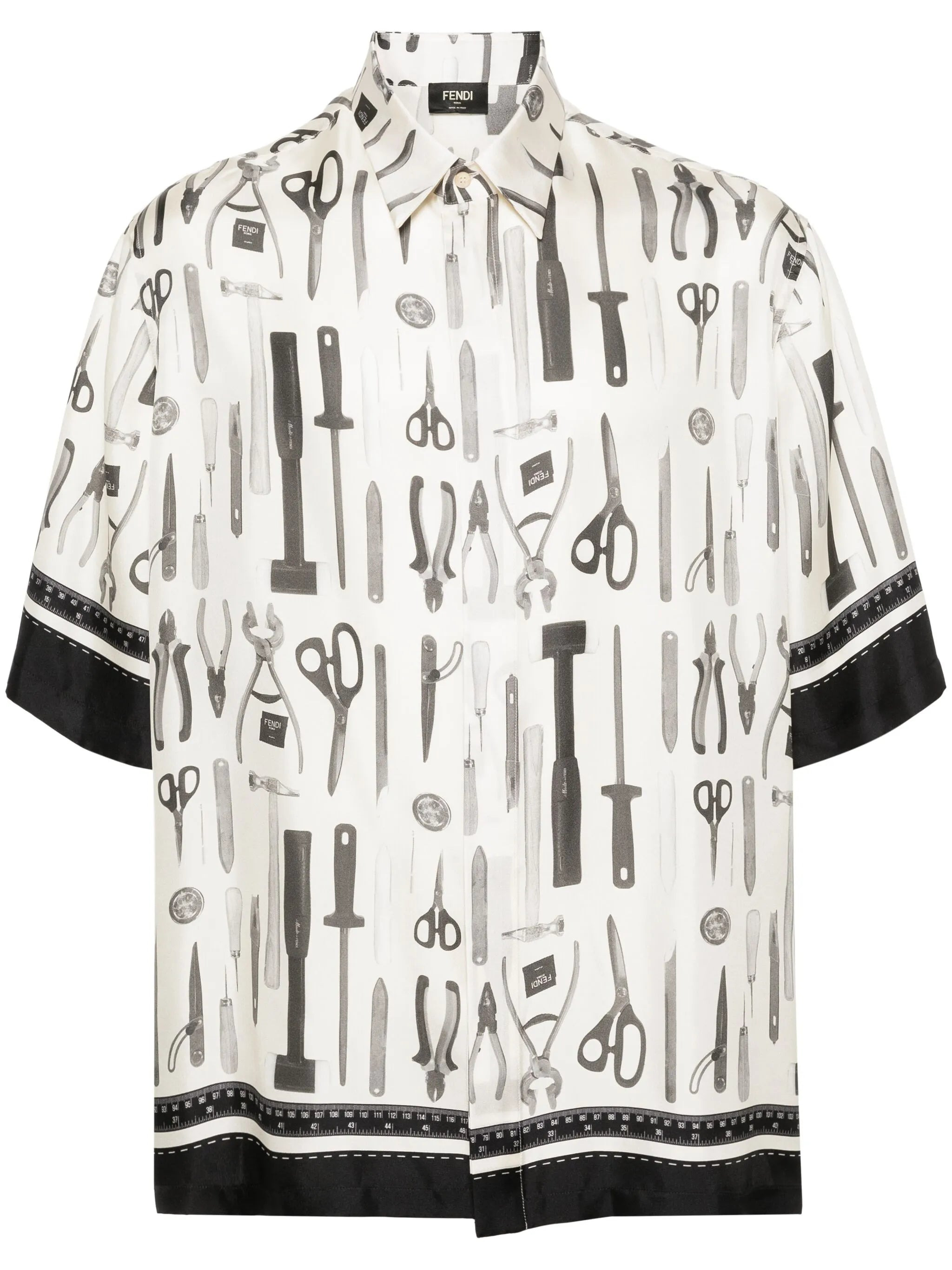 Graphic-print Silk Shirt - 1