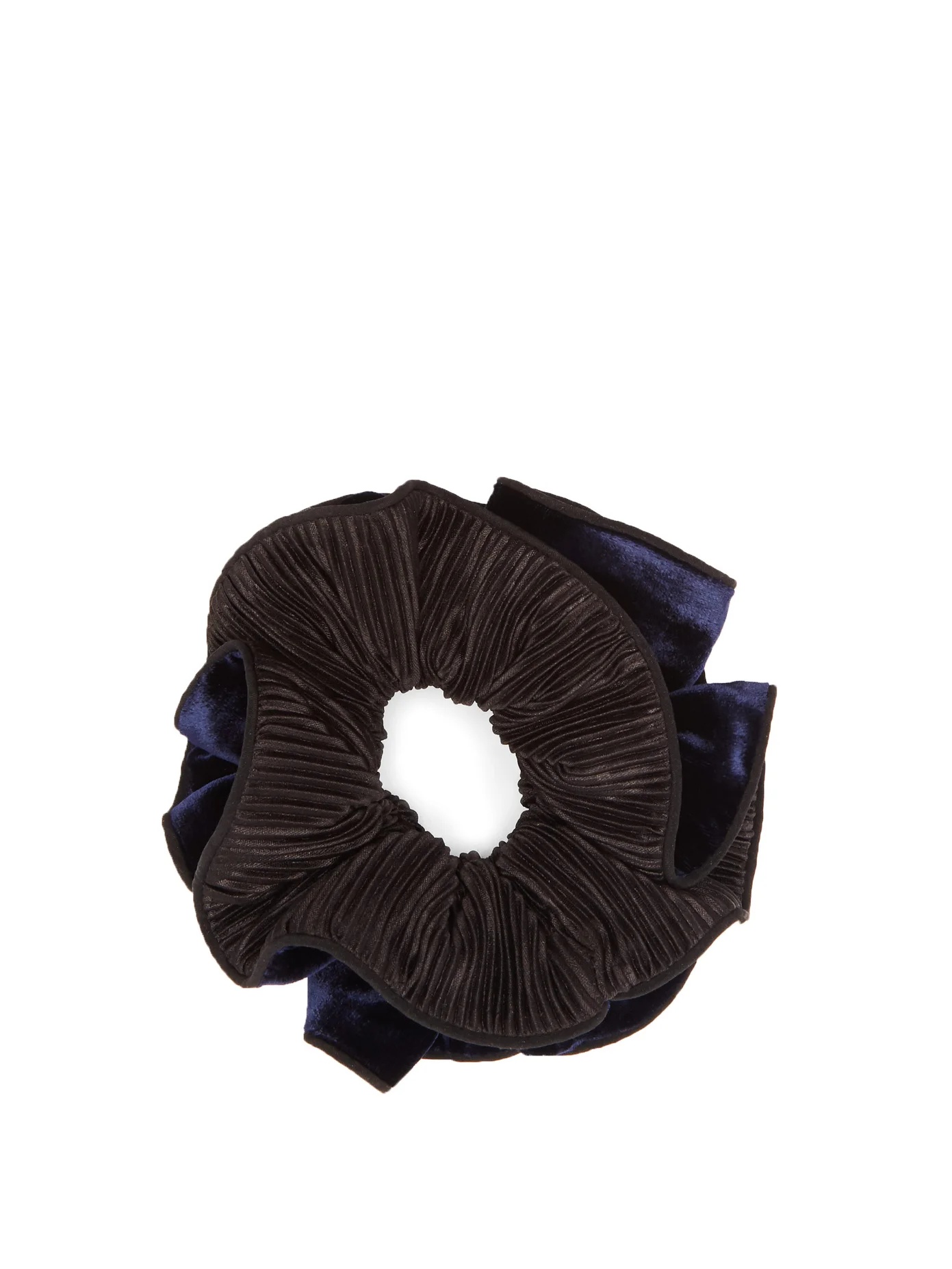 Germain silk and velvet scrunchie - 1