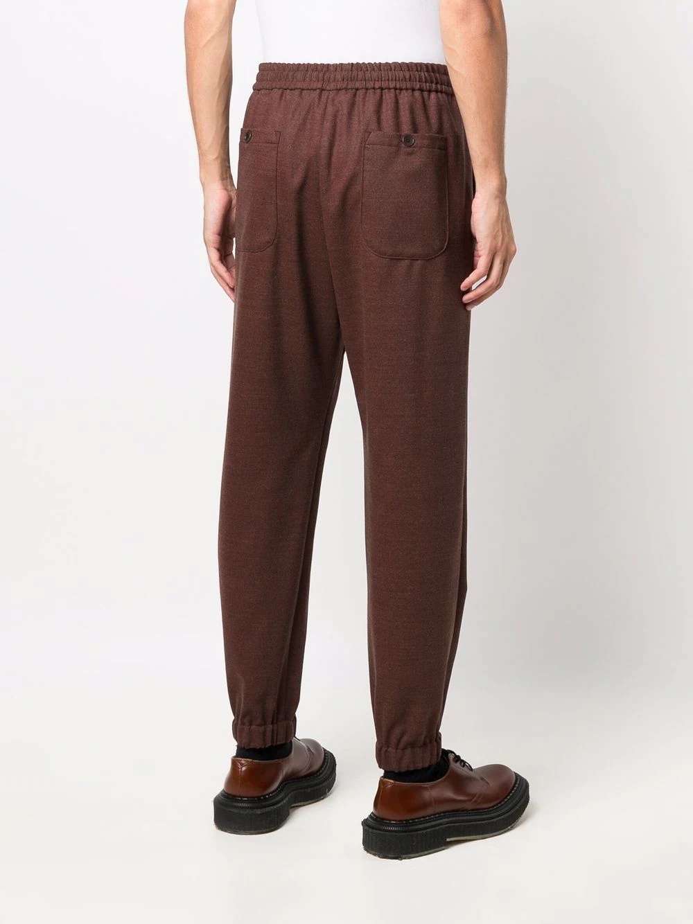 elasticated tailored trousers - 4