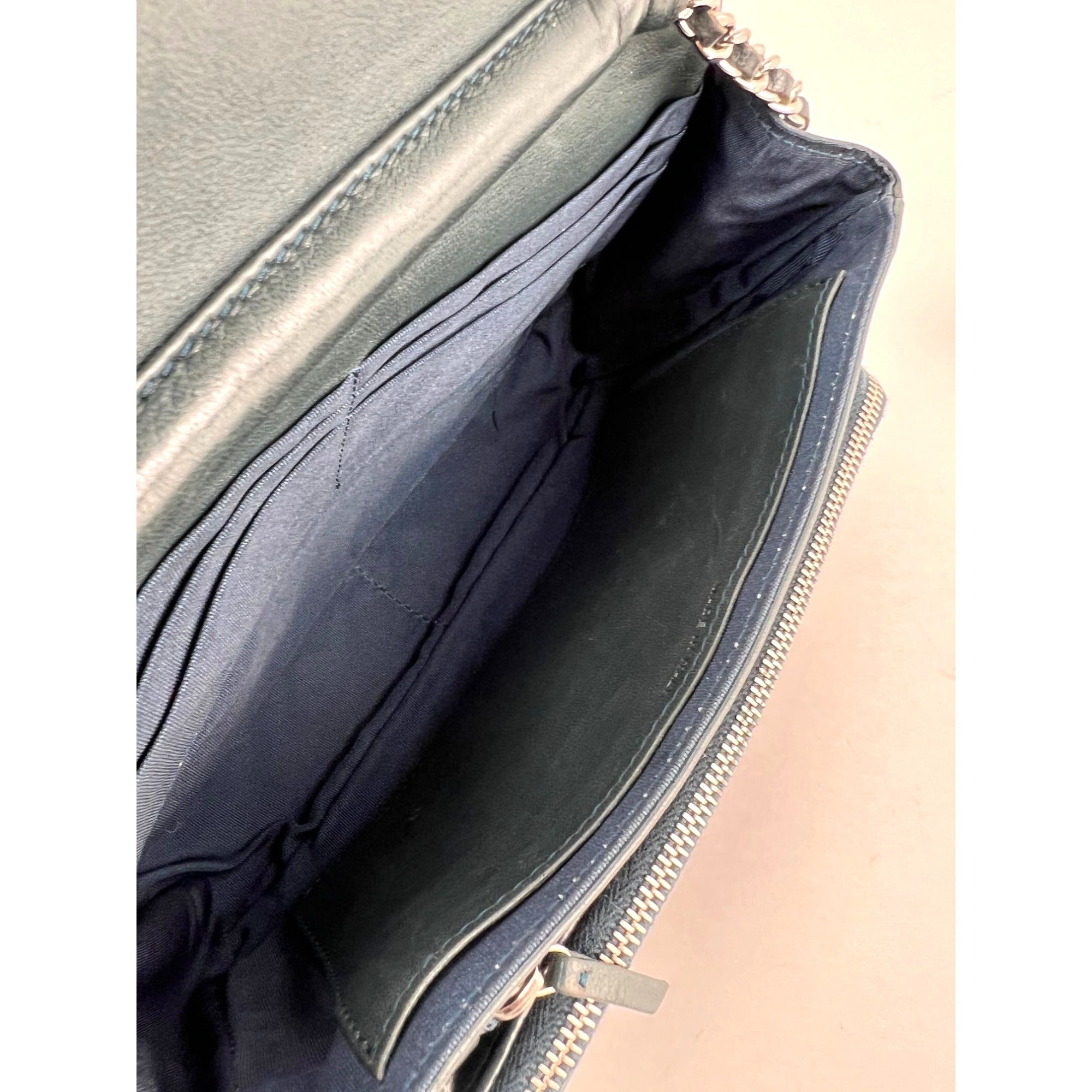 Chanel Quilted Lambskin Stitched Wallet on a Chain Crossbody Bag - 13
