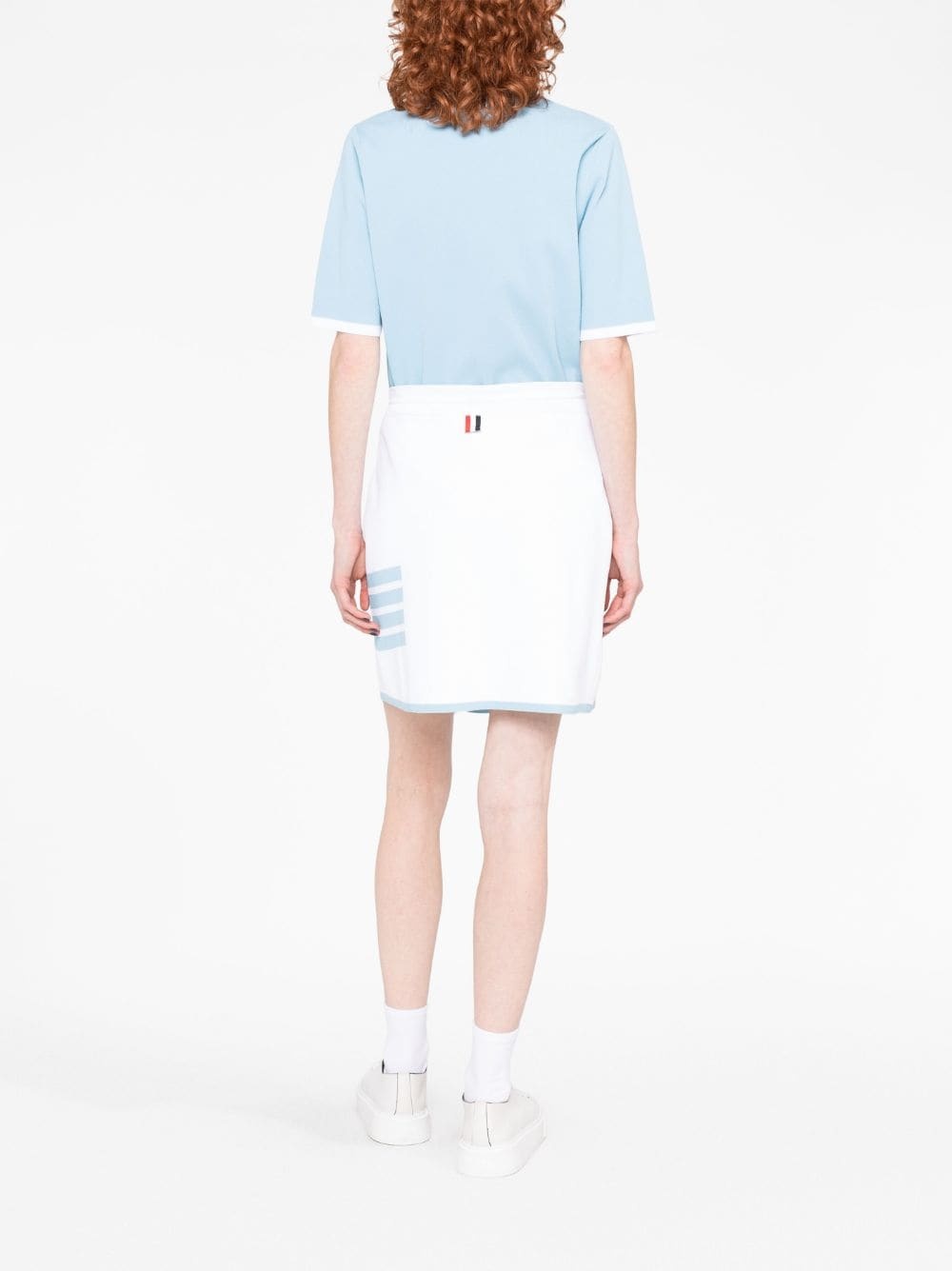 4-Bar Stripe box pleat miniskirt - 6