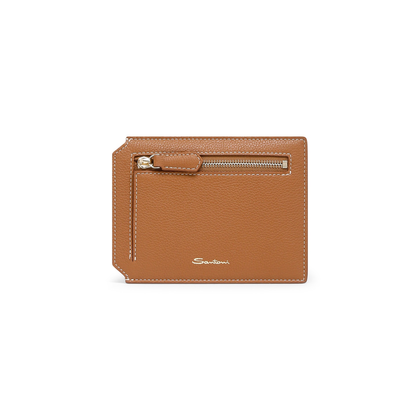 Light brown tumbled leather document holder - 3