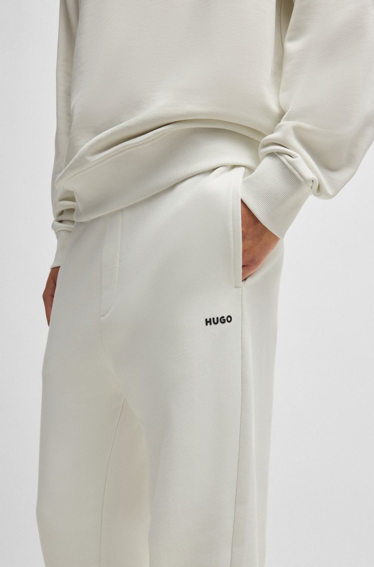 COTTON-TERRY TRACKSUIT BOTTOMS WITH LOGO PRINT - 3