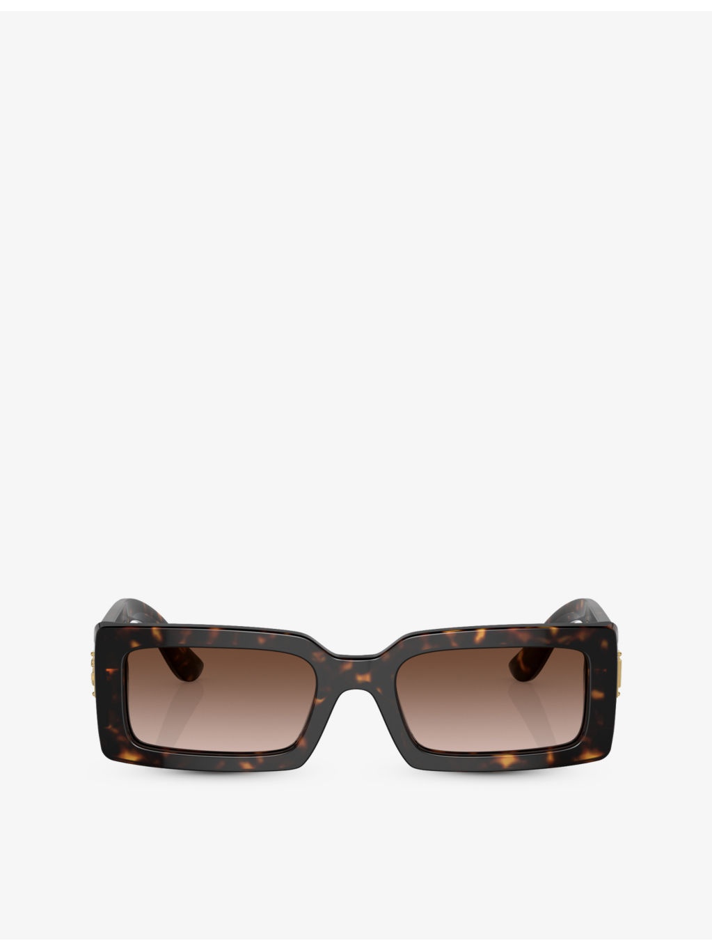 DG4416 Rectangle-Frame Tortoiseshell Acetate Sunglasses - 1
