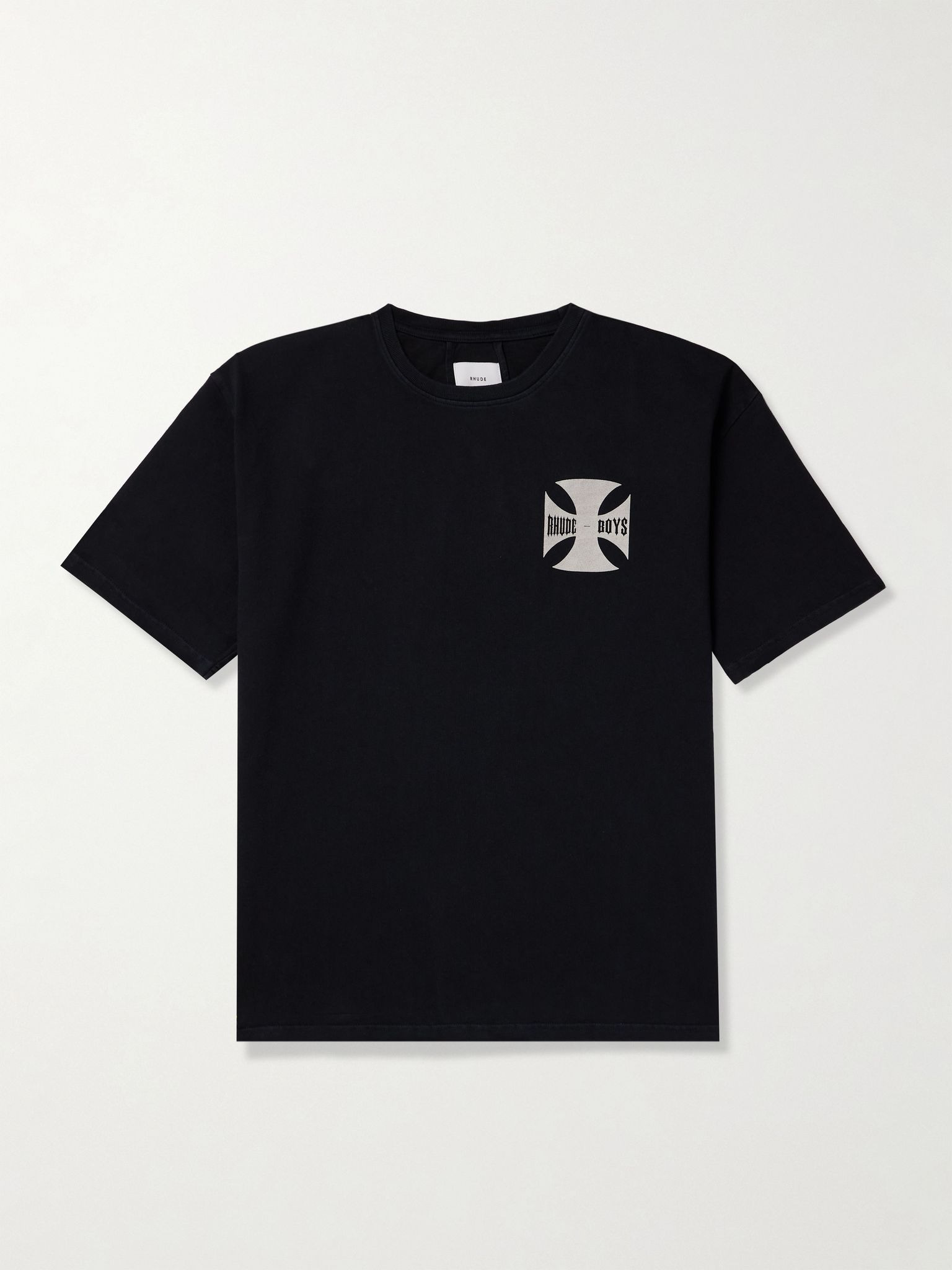 Logo-Print Cotton-Jersey T-Shirt Black - 1