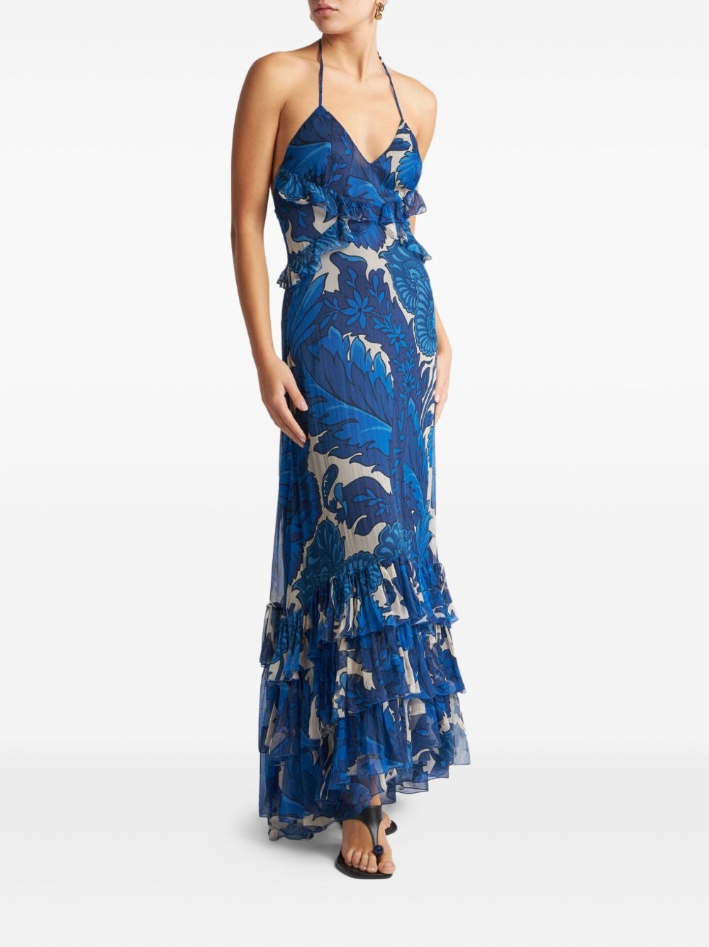 ruffled-detailing dress - 3
