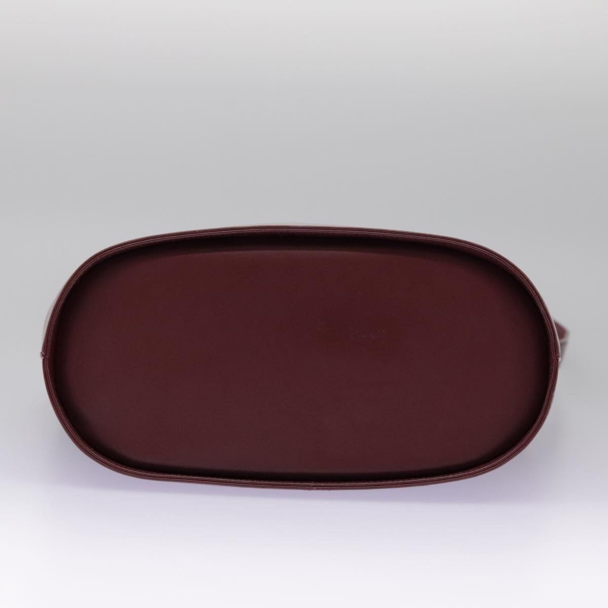 Burberry Shoulder Bag Leather Bordeaux Silver - 9
