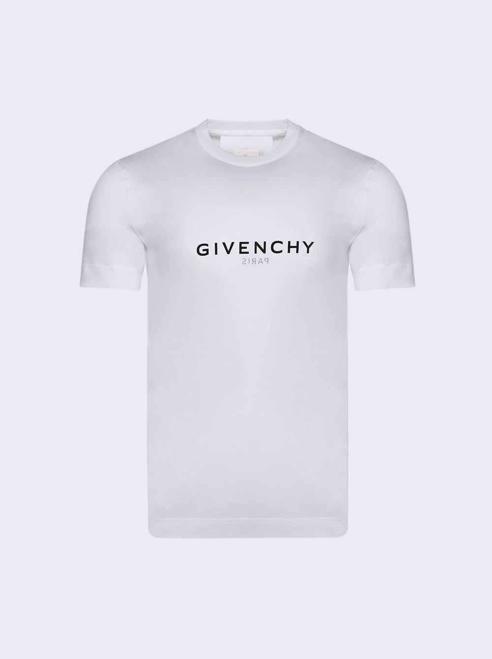 Slim Fit Reverse Print Tee White - 1