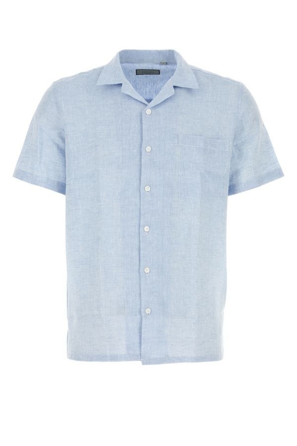 Light blue linen shirt - 1