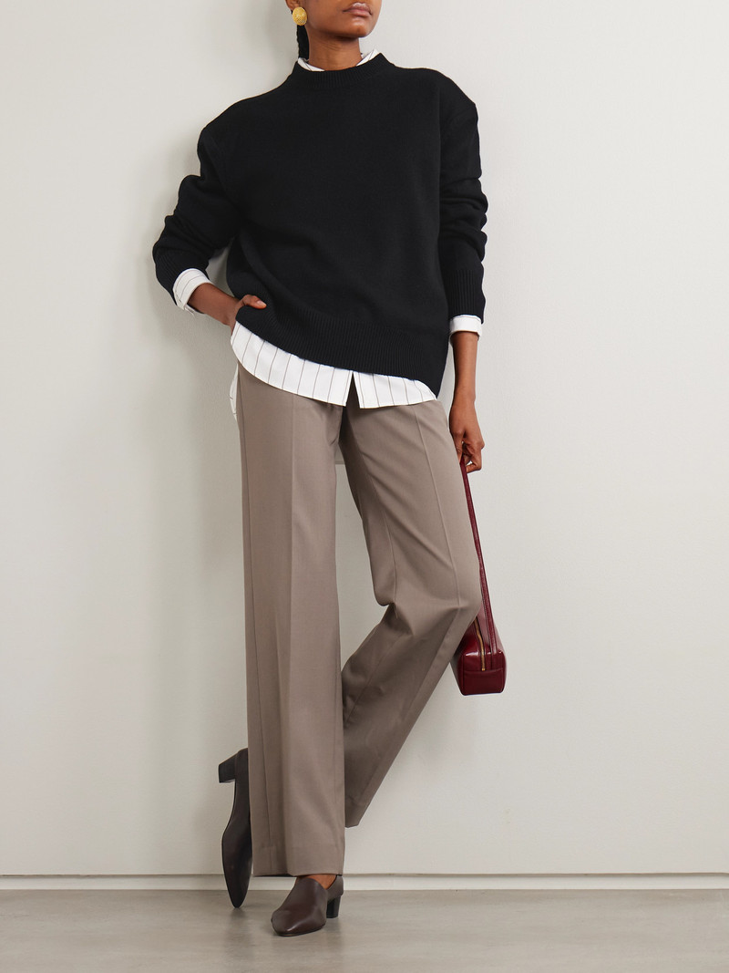 The Frankie Shop Rafaela Cropped Merino Wool And Cashmere-blend Sweater outlook