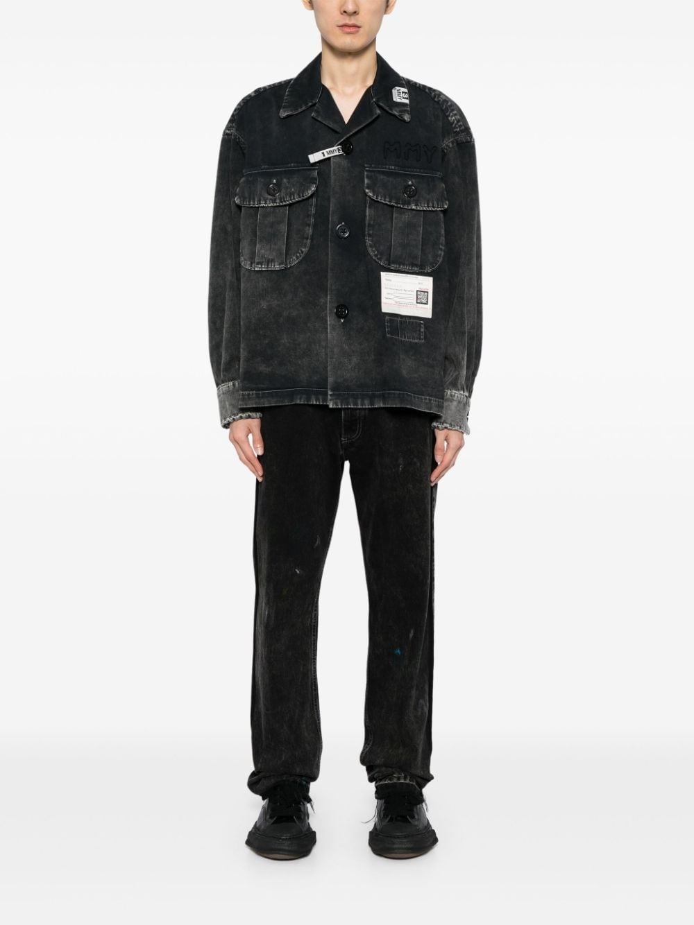 faded-effect denim shirt - 2
