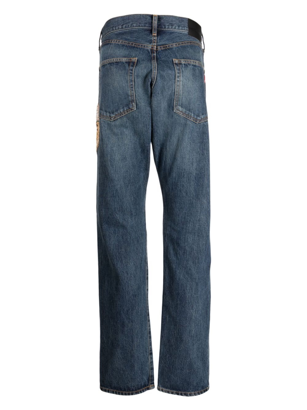 bead-embellished straight-leg jeans - 2