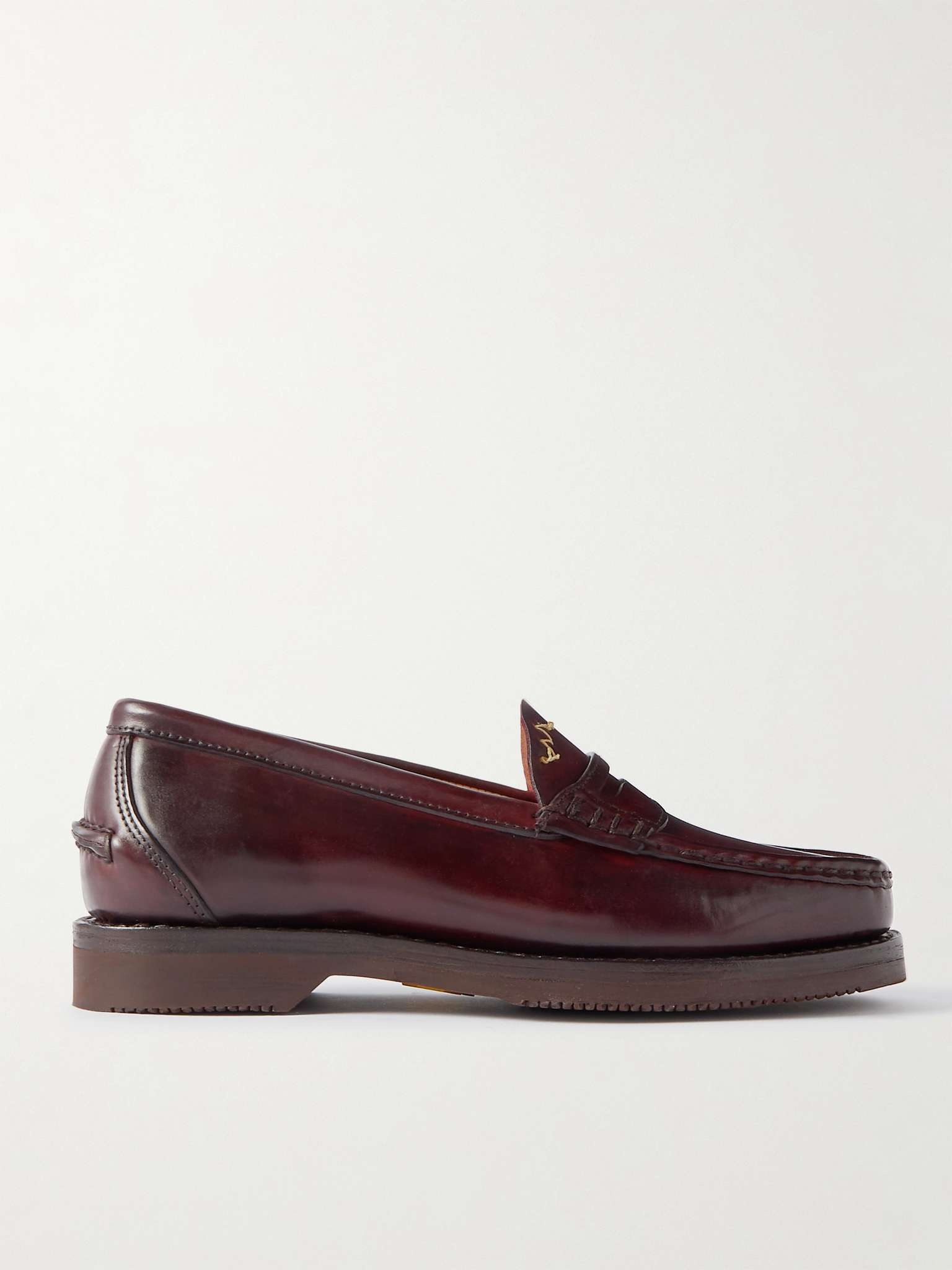 visvim Fabro Folk Leather Penny Loafers | mrporter | REVERSIBLE