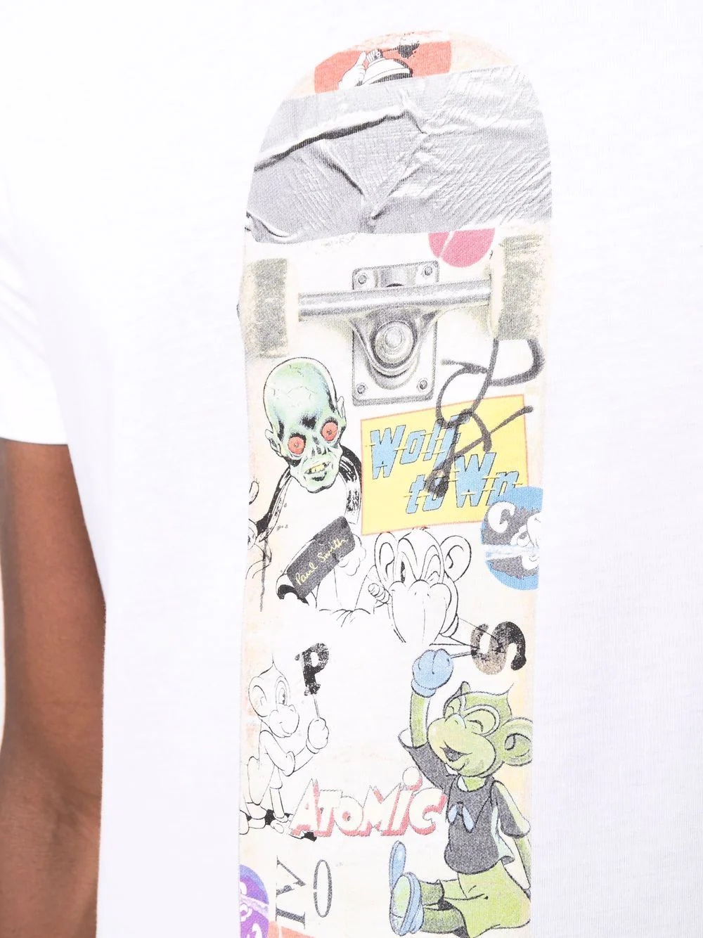 skateboard-print T-shirt - 5