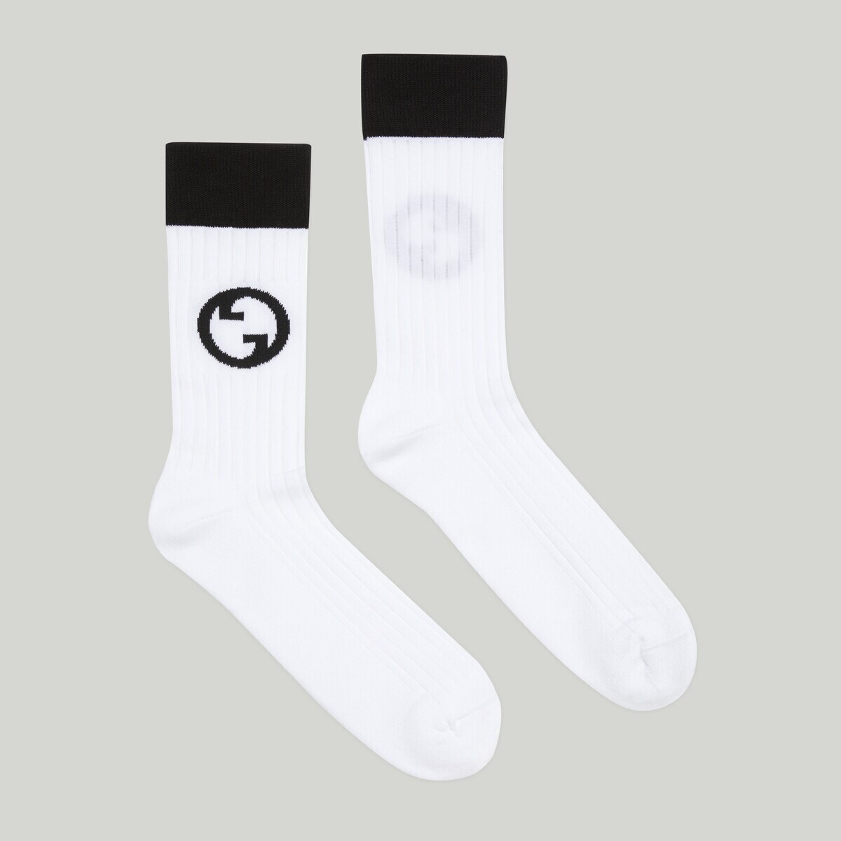 Round Interlocking G cotton socks - 2
