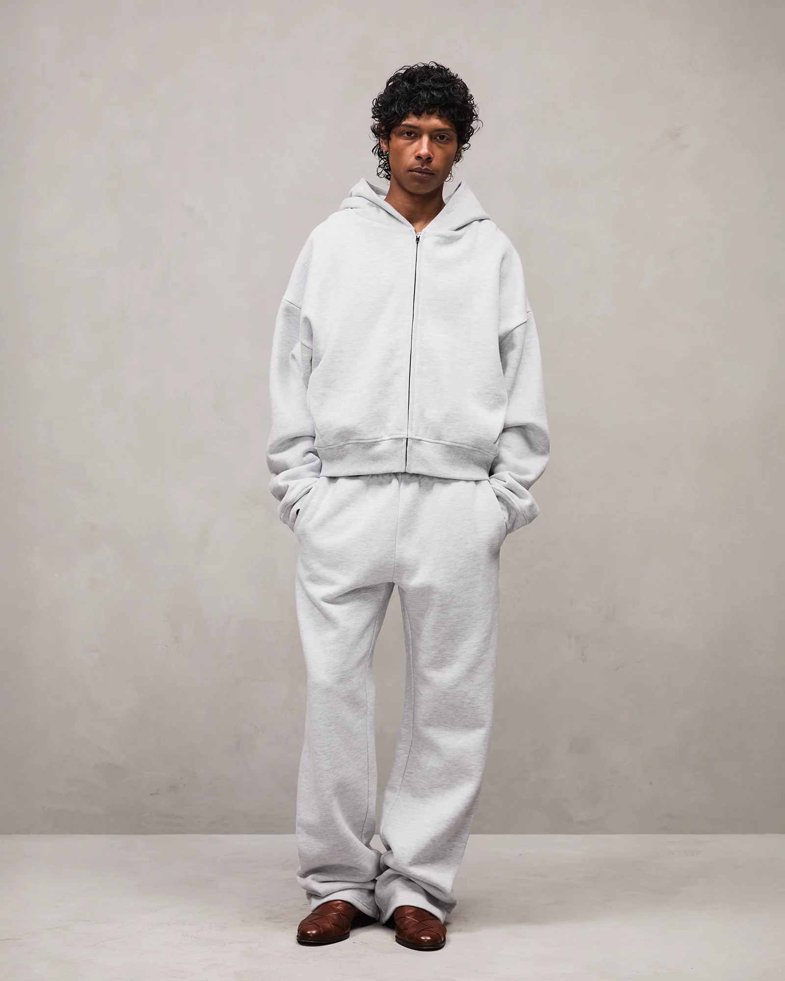 STRAIGHT LEG SWEATPANT HEATHER GREY - 5