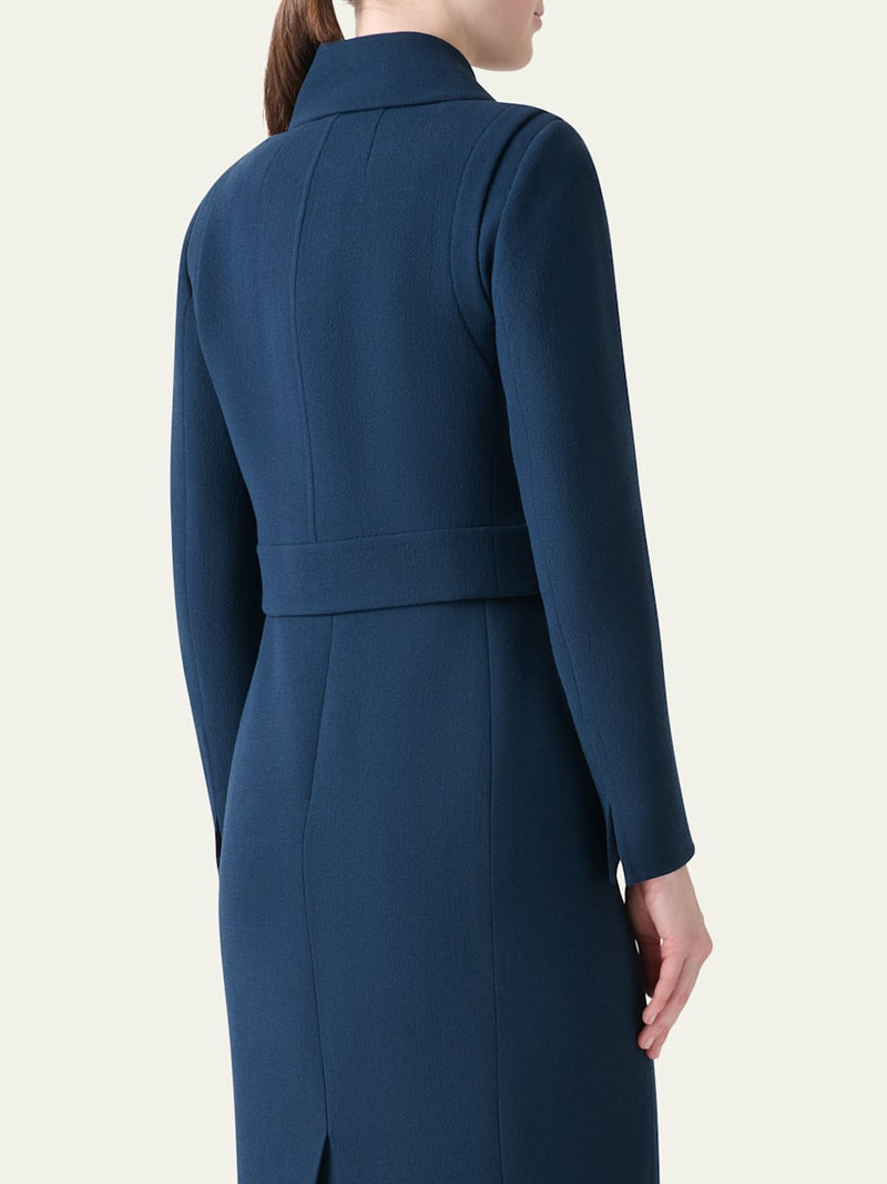 AKRIS Dana Asymmetric-Button Wool Crepe Jacket outlook