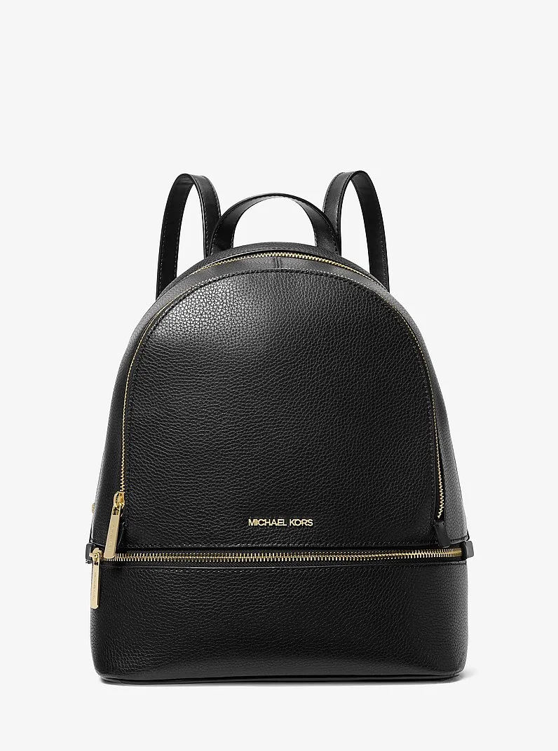 Rhea Medium Pebbled Leather Backpack - 1