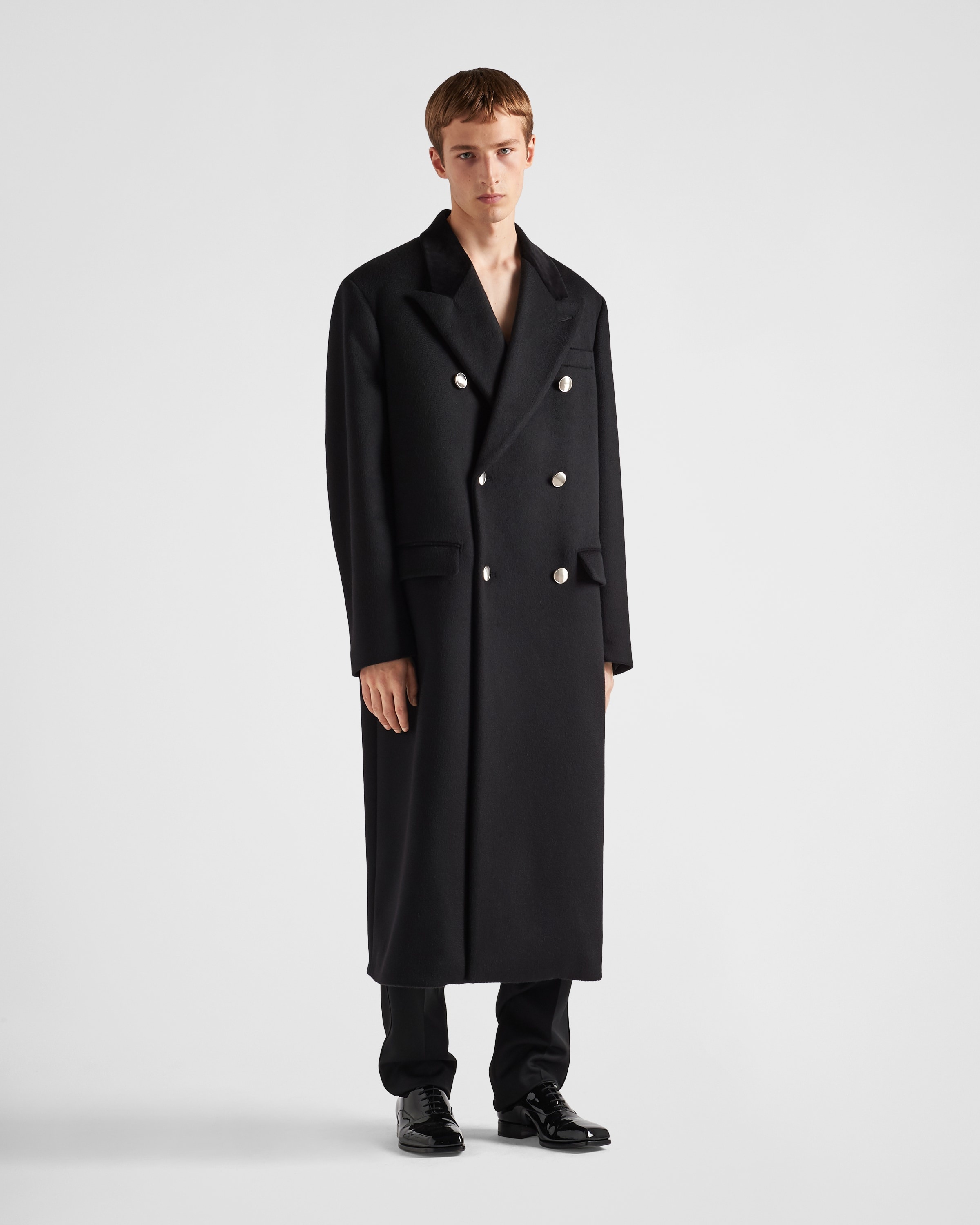 Double-breasted cashmere coat - 2