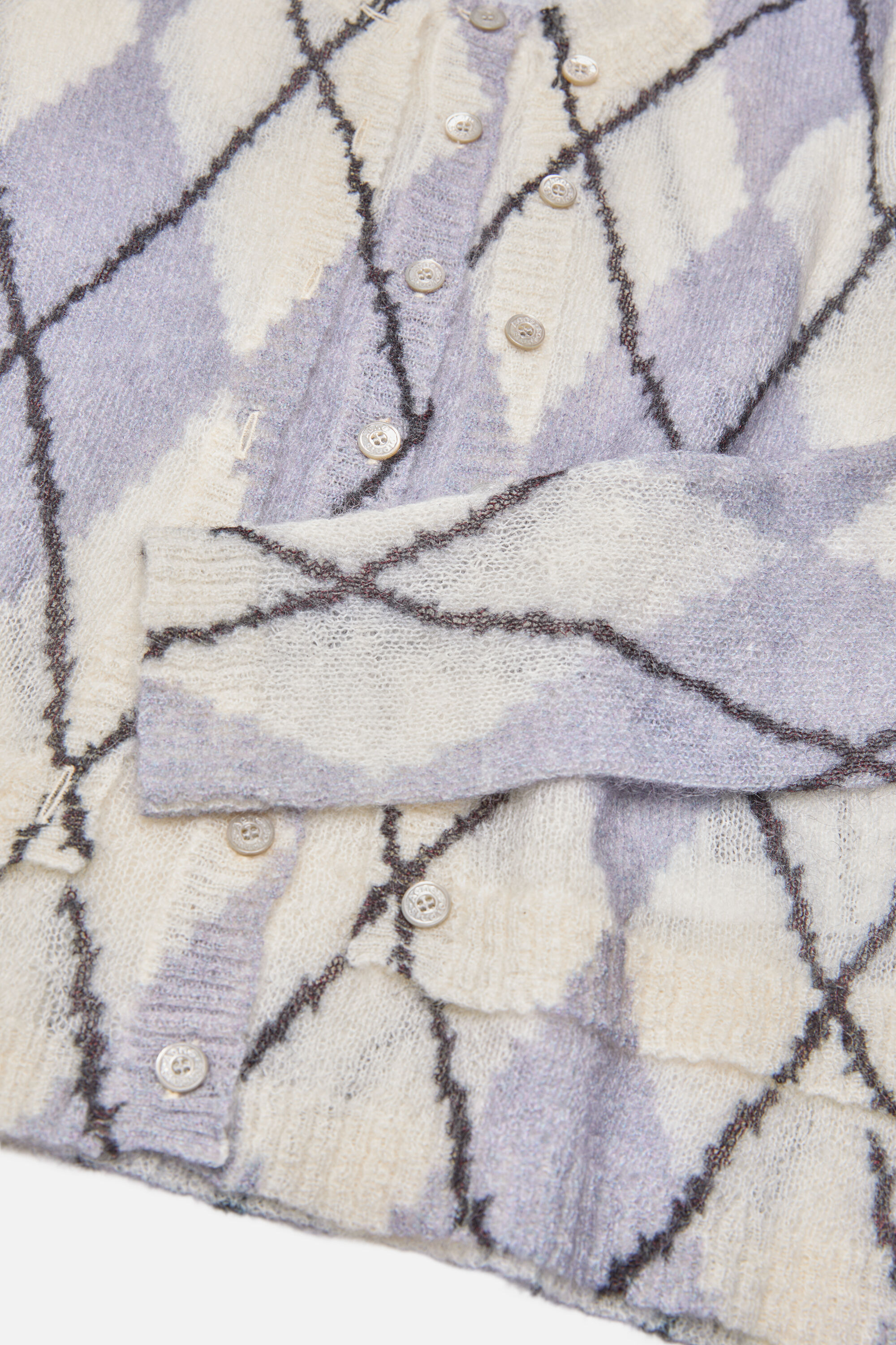 Mohair cardigan - Mauve Grey - 5