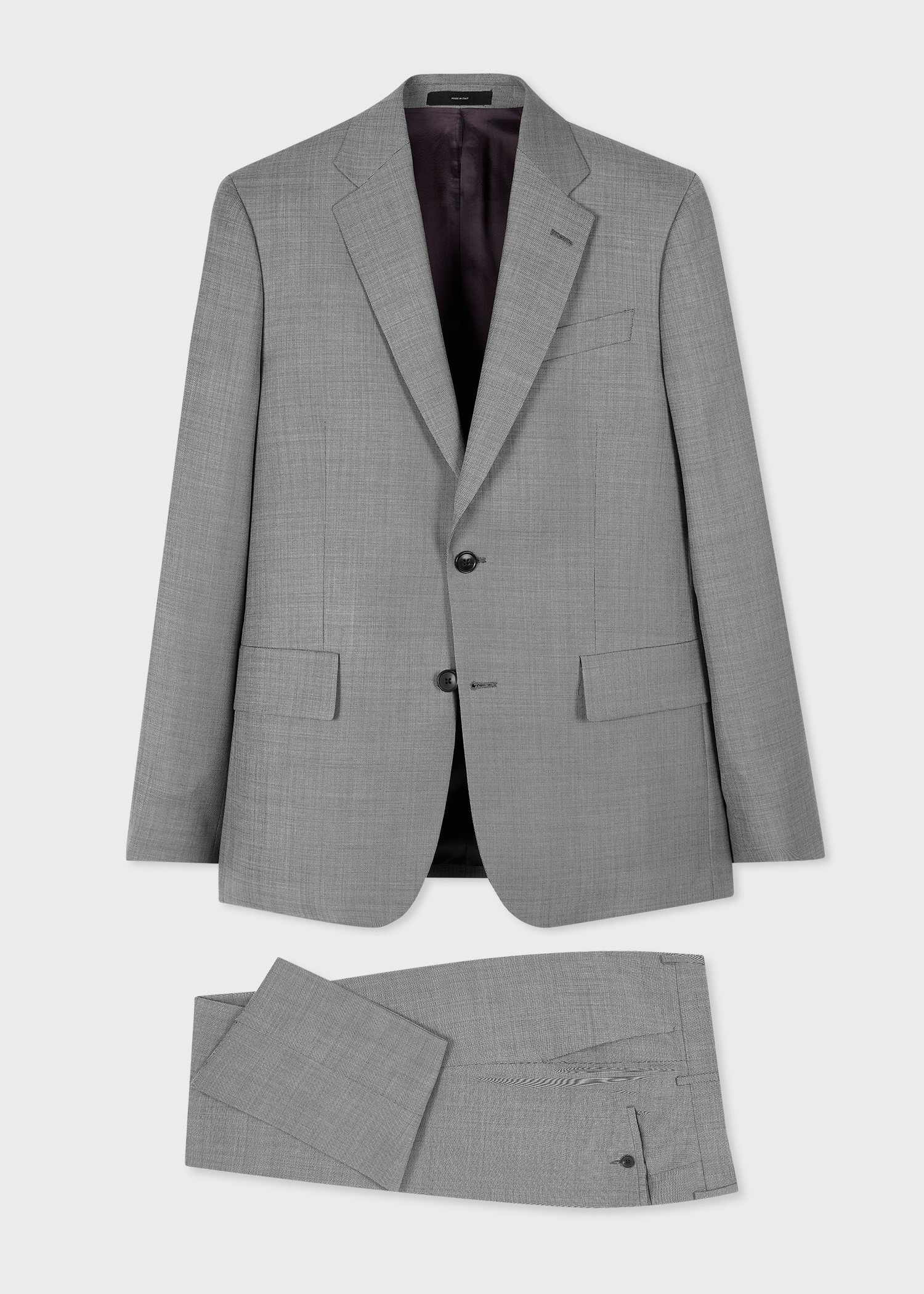 The Brierley - Light Grey Sharkskin Wool Suit - 1
