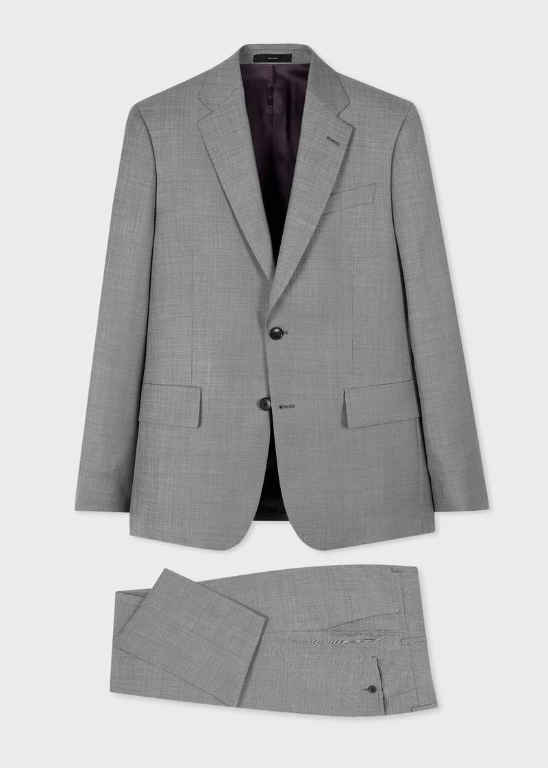 The Brierley - Light Grey Sharkskin Wool Suit 1