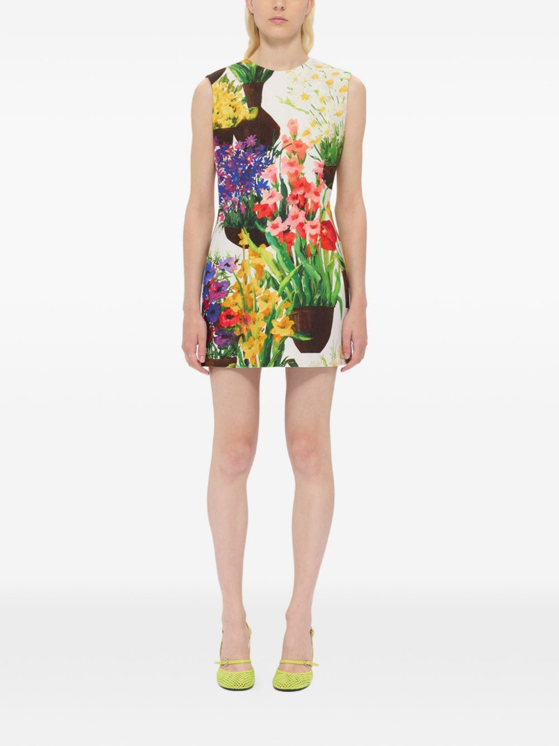 MSGM floral-print mini dress outlook