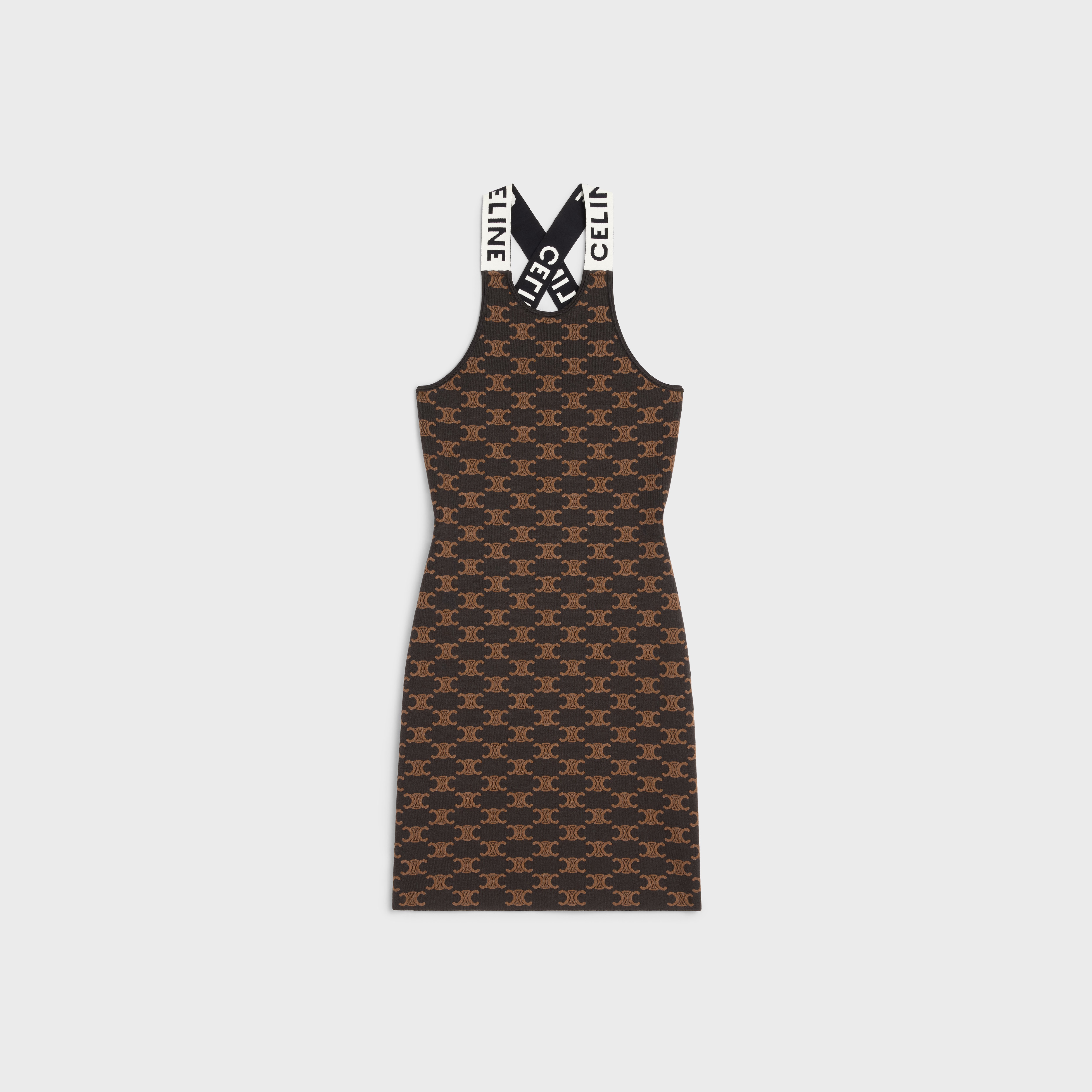 Celine monogrammed dress in silk cotton - 1