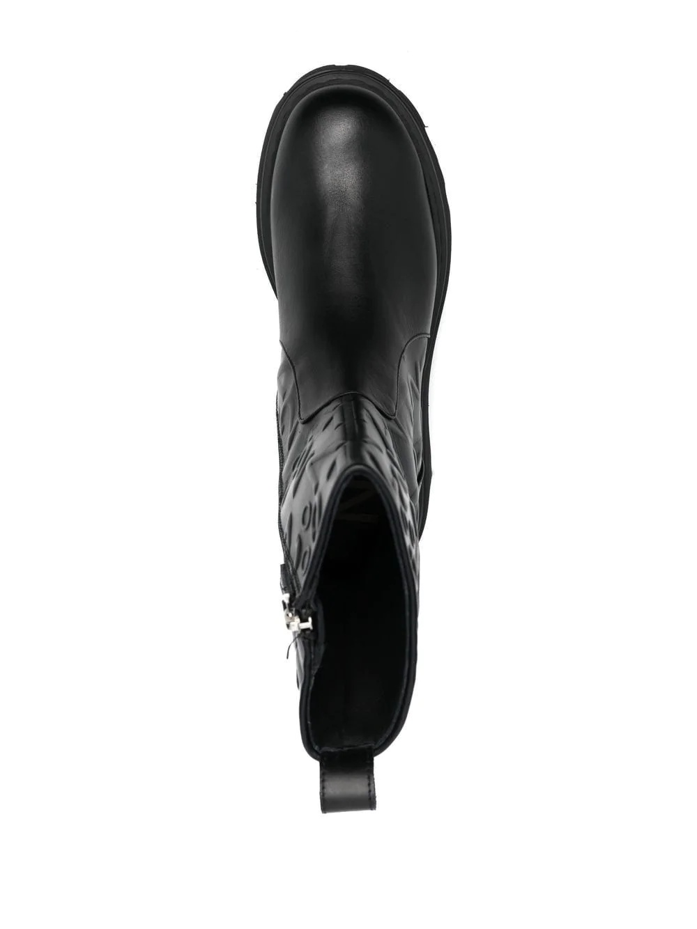 logo-embossed combat ankle boots - 4