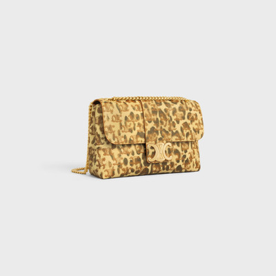 CELINE MEDIUM VICTOIRE BAG in Triomphe Canvas with leopard print outlook