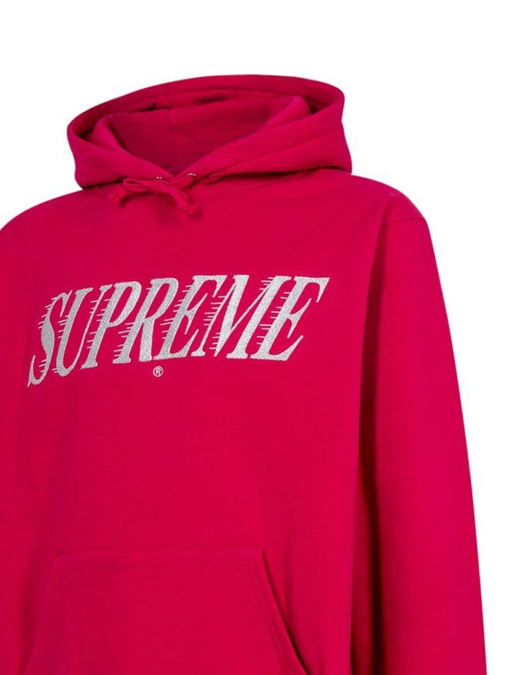 Crossover logo-print hoodie - 2