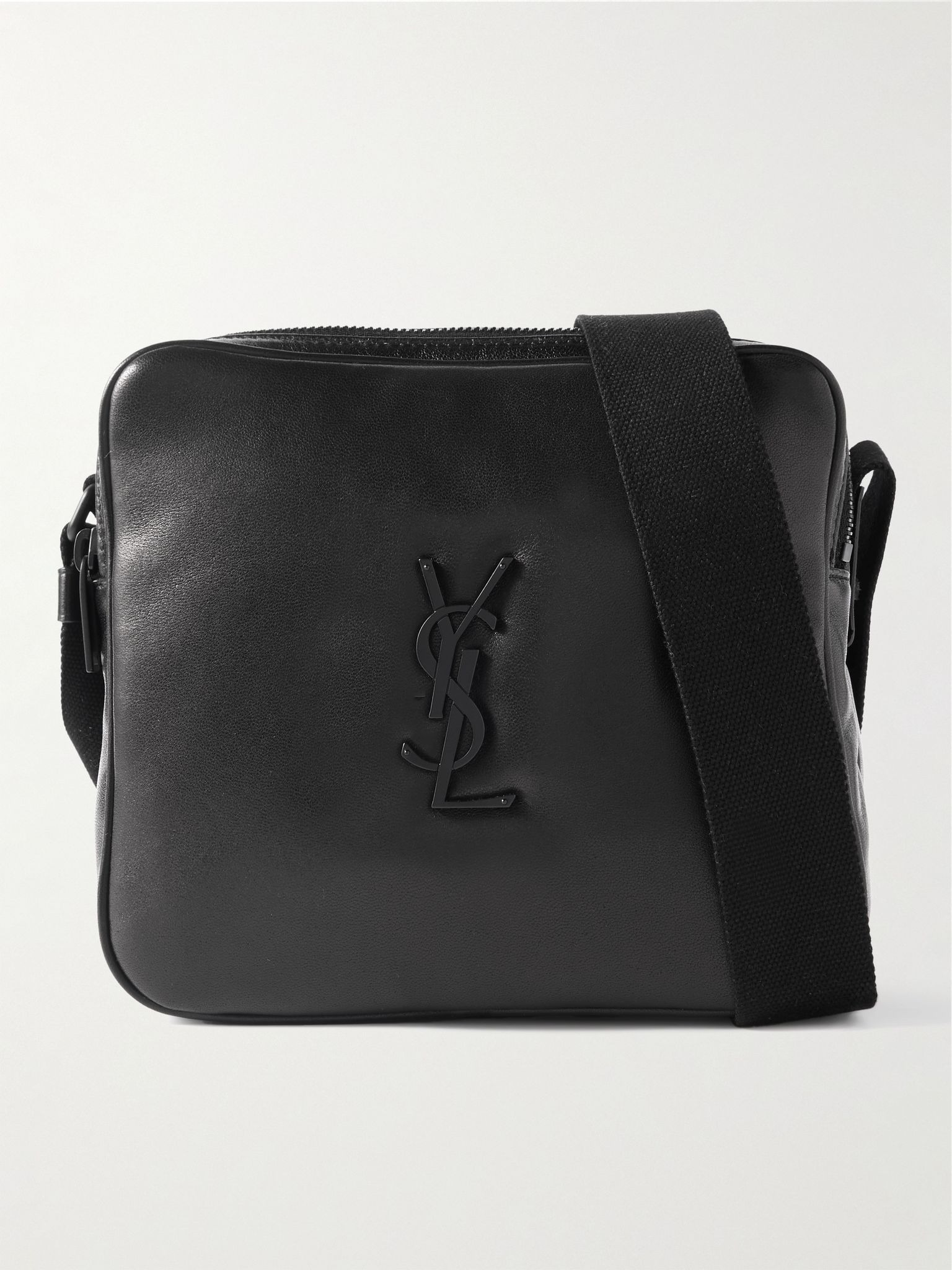Niki Cube Logo-Embellished Leather Camera Bag Black - 1