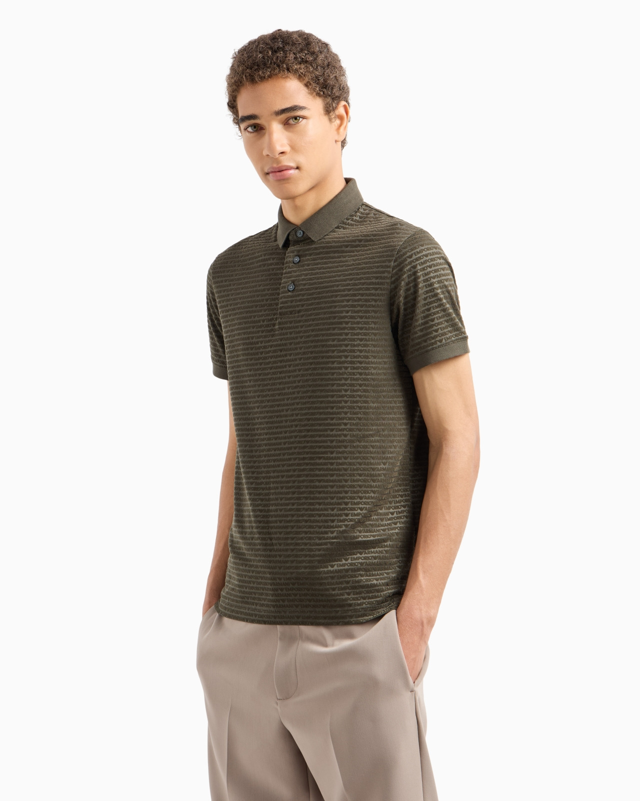 ASV Lyocell-blend jersey polo shirt with flocked lettering all over - 2