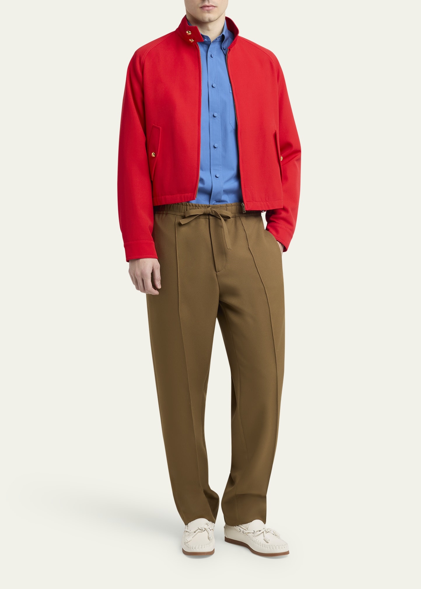 Men's Pintuck-Front Drawstring Pants - 2