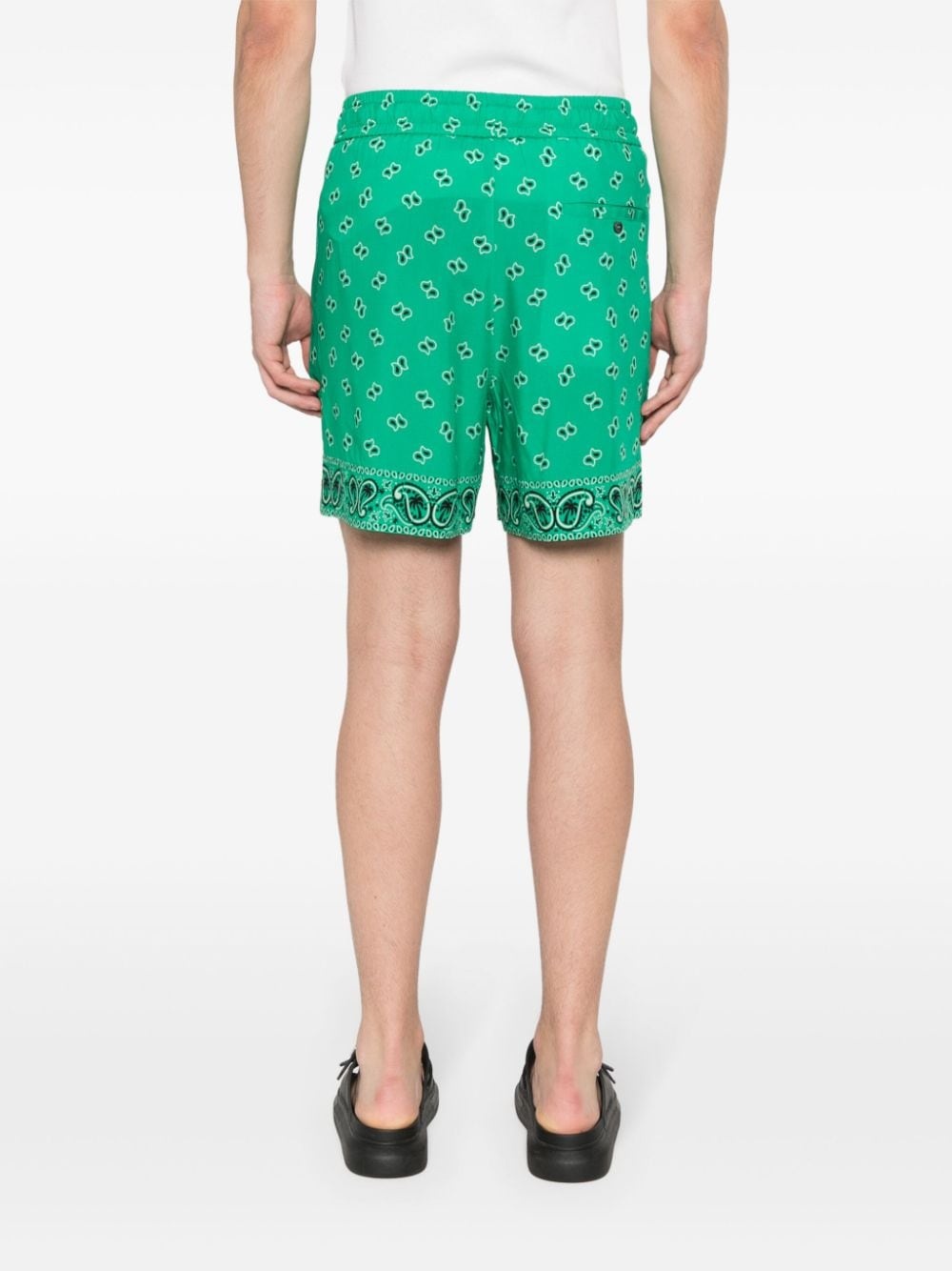 paisley-print deck shorts - 4