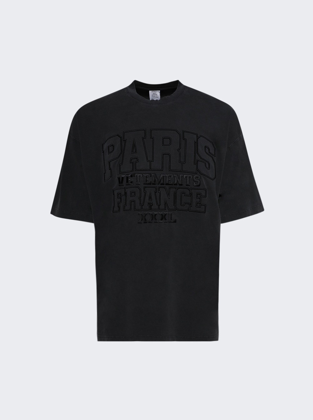 Paris Xxxl T-shirt Washed Black - 1