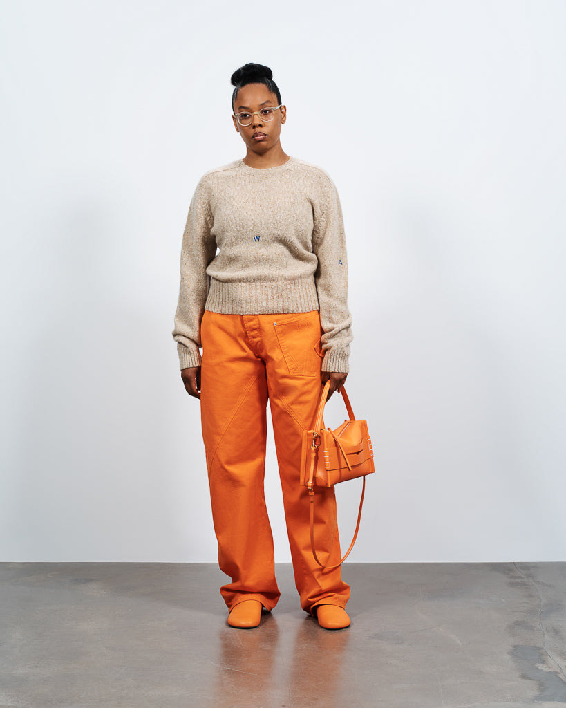 TWISTED WORKWEAR JEANS IN BRIGHT ORANGE - 4