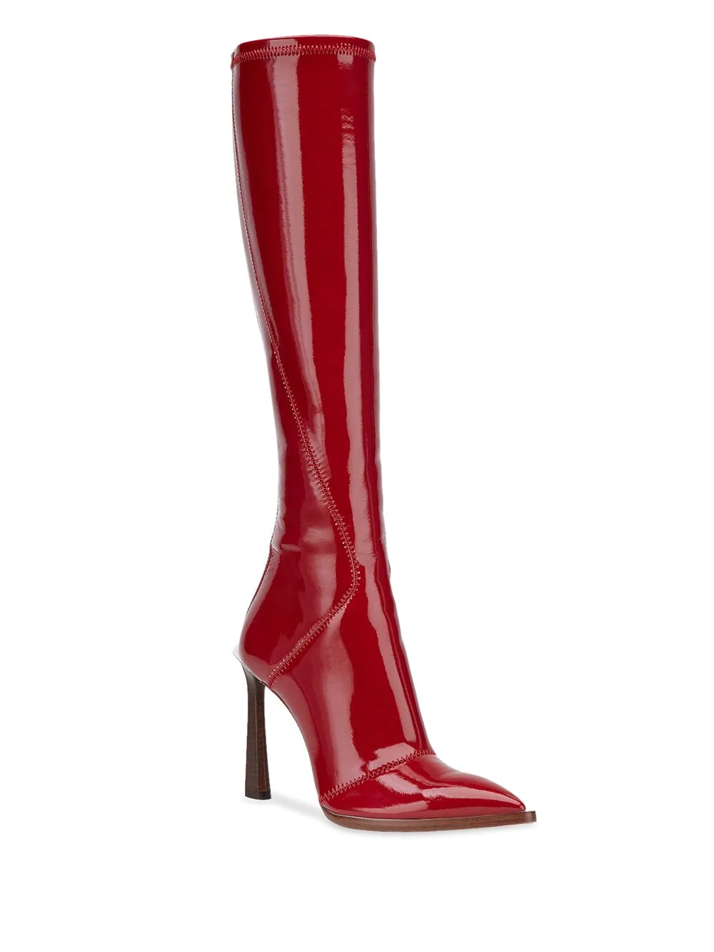 patent leather pointed toe boots - 2