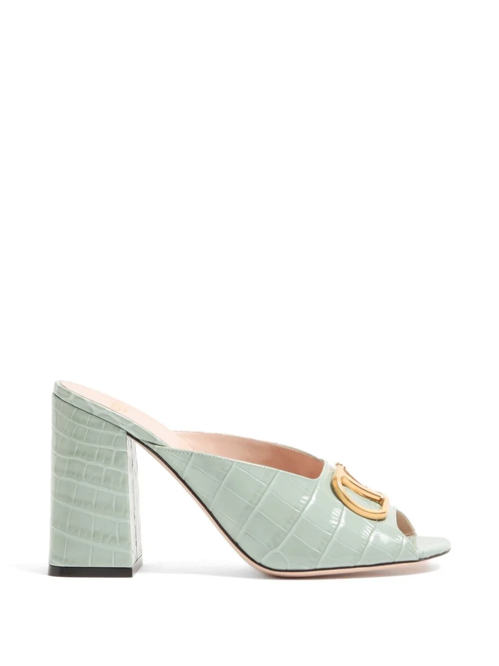 VLogo Signature Slide Sandals In Printed Calfskin 95MM - 1