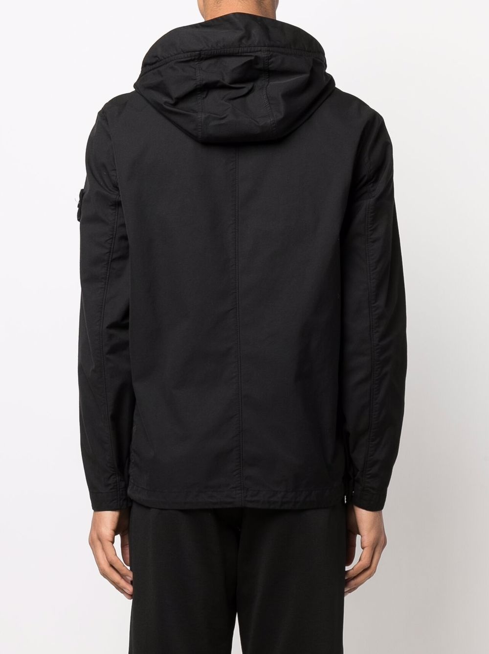 Compass badge hooded zip-up jacket - 4